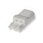 Coupler 3p socket str-rel, narrow, wht thumbnail 2
