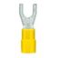 Fork crimp cable shoe, insulated, yellow, 4-6mmý, M5 thumbnail 1