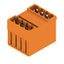 PCB plug-in connector, male header, closed side, THT solder connection, 5.00 mm, Number of poles: 8, 180°, Solder pin length (l): 3.2 mm, tinned, orange, Box thumbnail 3