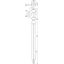 Anchoring pole made of TG/tZn L405mm for bracing rod parts thumbnail 2
