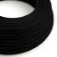 Cotton Charcoal Black Textile Cable - The Original Creative-Cables - RC04 round 2x0.75mm / 3x0.75mm thumbnail 1