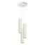 HANGING LAMP THREE CYLINDRICAL BEIGE LAMPSHADES WITH ELEGANT CARBON GROOVING ON GU10 thumbnail 3