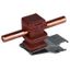Roof cond. holder FIRSTsnap StSt with DEHNsnap plastic brown H 16mm f. thumbnail 1
