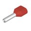 Wire-end ferrule, Twin wire-end ferrule, 11 mm, 8 mm, red thumbnail 2