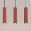 Elegant KARBON pendant lamp with three pendants, red ceiling plate, 3xGU10 thumbnail 4