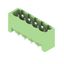 PCB plug-in connector, male header, closed side, THT solder connection, 5.08 mm, Number of poles: 5, 180°, Solder pin length (l): 3.2 mm, tinned, Pale green, Box thumbnail 3