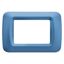 TOP SYSTEM PLATE - IN TECHNOPOLYMER GLOSS FINISHING - 3 GANG - SKY BLUE - SYSTEM thumbnail 3