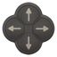 M22S-DI4-S-X7 Position pushbutton, RMQ-Titan, Actuators non-flush, momentary, 4-fold, opposing pushbuttons mechanically interlocked, Bezel: black, arrow up thumbnail 3