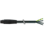 MQ15 male 0° with cable 600V AC type 3 PUR 4x2.5 bk  0.5m thumbnail 1