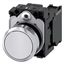 Pushbutton, 22 mm, round, metal, shiny, white, pushbutton, flat, momentary contact type, 1 NO, screw  3SU1150-0AB60-1BA0-Z Y10 thumbnail 2