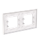 Frame 2-gang / 2+2-modules - Niessen logo - S - Tacteo White thumbnail 2