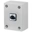 P1-32/SE1 On-Off switch, P1, 32 A, 3 pole, surface mounting, with black thumb grip and front plate, in steel enclosure thumbnail 5