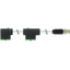 : M12 male 0° A-cod. / MSUD double valve A-18mm PUR 4x0.75 gy  1m thumbnail 1