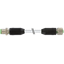 M12 male 0° / M12 female 0° A-cod. shielded PUR 12x0.14 bk 3m thumbnail 3