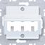 Centraalpl voor 3 MINI-COM-modules, A.x/C.x/S.x/B.x/Q.x/K.x, wit glz. thumbnail 1