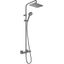 Vernis Shape 230 shower system with thermostat, black thumbnail 1