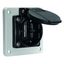 Schuko ICD 16A 2P+Ra 250V IP54 75x75 Zw QC Ni thumbnail 1