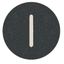 Button plate flat with inscription, black with white "I" thumbnail 1