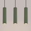 Elegant KARBON pendant lamp with three pendants and an olive ceiling plate 3xGU10 thumbnail 4