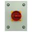 Main switch, P1, 40 A, surface mounting, 3 pole, 1 N/O, 1 N/C, Emergency switching off function, With red rotary handle and yellow locking ring, Locka thumbnail 11