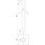 Wooden stake 90x90mm, oak wood, with rain cover, rain cover incl. 45° thumbnail 2