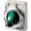 M30I-FWLK-G Illuminated selector switch actuator, RMQ-Titan, with thumb-grip, momentary, 2 positions, green, Front ring stainless steel thumbnail 4