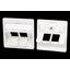 Central plate 50 x 50 mm 2 port, pearl white, modul thumbnail 2