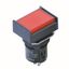 Indicator dia. 16 mm, rectangular, red, LED 24 VAC/VDC, IP65, solder t M16 7121G thumbnail 1