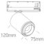 WHITE COB 20W WW TRACK SPOT 20-60deg ADJUSTABLE BEAM 230V thumbnail 2
