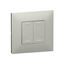 CONNECTED LIGHT SWITCH WITH NEUTRAL 2-GANG 2X250W VALENA NEXT ALU (CT  thumbnail 1