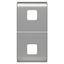REPLACEABLE BUTTON KEY FOR AXIAL COMMANDS - TO BE COMPLETED WITH 2 LENS - 1 MODULE - TITANIUM - CHORUSMART thumbnail 1
