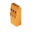 Printed circuit board terminals, 5.08 mm, Number of poles: 2, 90°, Solder pin length (l): 3.5 mm, tinned, orange, Clamping yoke connection, Clamping range, max. : 2.5 mm², Box thumbnail 1