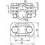 UNI disconnecting clamp, St/tZn with intermediate plate for Rd 16/7-10 thumbnail 2