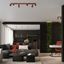 HANGING LAMP WITH TWO HANGINGS, RED LAMPSHADES, CARBON SERIES thumbnail 8