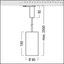 V2-P M 3600-930 SWI 3VVC CWH FL WH WH - LED pendant spotlight thumbnail 3