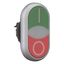 M22-DDLF-GR-X1/X0 Double actuator pushbutton, RMQ-Titan, Actuators and indicator lights flush, momentary, White lens, green, red, inscribed, Bezel: titanium thumbnail 12
