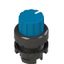 Illuminated knob selector, 3 positions blue with marking thumbnail 1