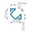 Aluminium profile KLE, L-2000mm W-19mm H-19mm thumbnail 2