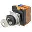 Selector A22NK 22 dia., Key type S, 2 position, bezel brushed M, manua A2250042M thumbnail 2
