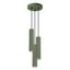 HANGING LAMP CYLINDRICAL GREEN LAMPSHADES WITH ELEGANT CARBON GROOVING 3XGU10 thumbnail 5
