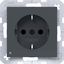 SCHUKO wall socket, orient. LED, screw lift terminals, A.x/C.x, anthracite. thumbnail 1