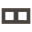 Frame 2-gang - Niessen logo - Anthracite thumbnail 1