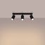 CEILING LAMP FROM THE KARBON SERIES, THREE MOVABLE BLACK SPOTLIGHTS FOR DINING ROOM thumbnail 8