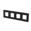 Frame 4-gang / 2+2+2+2-modules - Niessen logo - Basic - Matt Black thumbnail 3