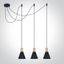 BRUSHED BRASS BLACK SHADE 10W 3xE27 thumbnail 2