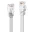 1m Cat.6 U/UTP Flat Network Cable, White RJ45, M/M, 250MHz, copper, 32AWG thumbnail 1