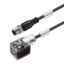 Valve cable (assembled), Straight plug - valve plug, DIN design B (10 mm), M12 = A-coded, Cable length: 10 m, PUR, black thumbnail 2