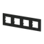 Frame 4-gang / 2+2+2+2-modules - Niessen logo - S - Matt Black thumbnail 3