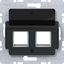 Central plate 2-way, AMP connectors, A.x/C.x/S.x/B.x/Q.x/K.x black glossy. thumbnail 1