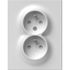 SOCKET FRENCH DOUBLE 2P+E 16A 250V~ PW F 4417111 thumbnail 1
